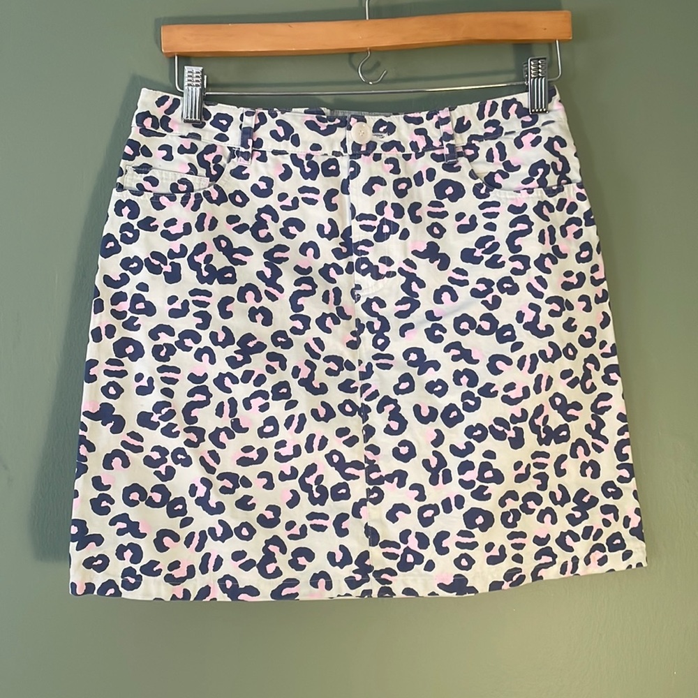 APC Leopard print mini skirt, size M